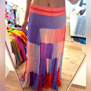 Vintage Tracy Feith Collection Patchwork Maxi Skirt